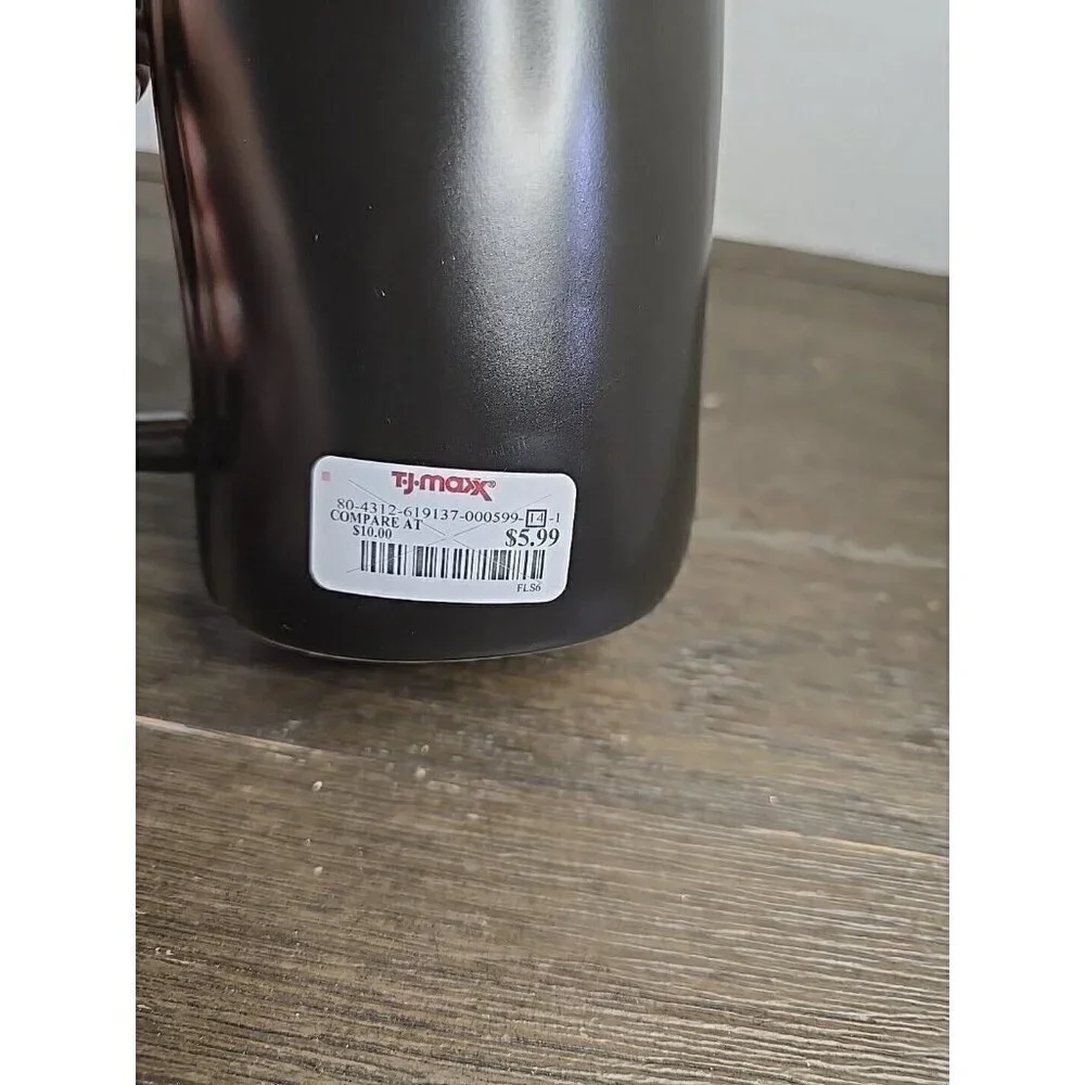 NWT Rae Dunn Artisan Fighter Coffee Mug Black White Lettering 2021